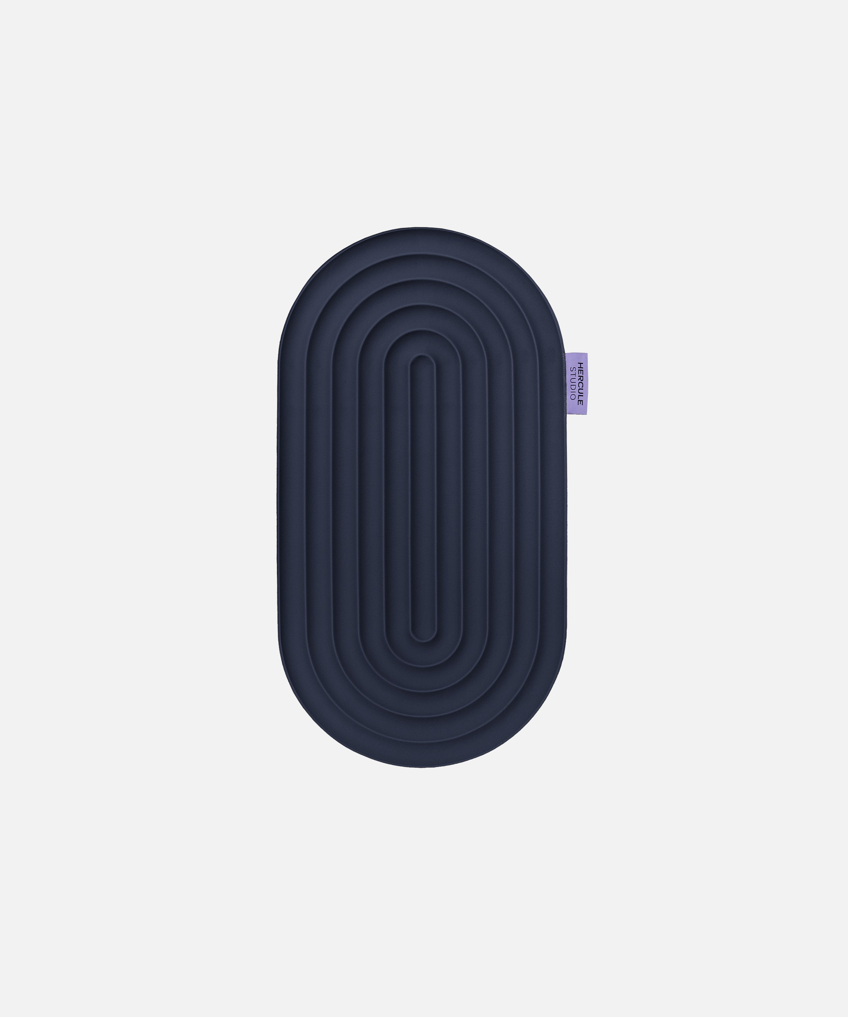 Pad de confort Galé Hercule Studio – mini tapis nomade 3‑en‑1 bleu nuit (navy) – idéal pour genoux, coudes, fessiers, Pilates ou Reformer, design français durable, vue dépliée