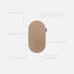 Mini tapis de sol pad de confort de la marque hercule studio modèle galé couleur dune packshot déplié avec éléments de réassurance