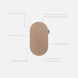 Mini tapis de sol pad de confort de la marque hercule studio modèle galé couleur dune packshot déplié avec éléments de réassurance