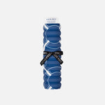 Hercule Studio Galé pad – blue monogram portable 3-in-1 mini mat – convenient for transport and travel, suitable for Pilates/Reformer, durable French design, rolled view with logo ribbon