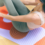 Mini tapis de sol pad de confort de la marque hercule studio modèle galé couleur terre cuite photo abdominaux sur le produit