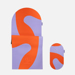 Hercule Studio Axel red orange printed comfort bundle with the premium Archy mat and the ergonomic Galé 3-in-1 pad, comfort duo for Pilates and gym sessions, durable French design, packshot