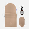 Set Essentiel avec Tapis de sport Archy de la marque Hercule Studio couleur Dune et mini tapis de sport Galé couleur Dune et spray parfumé assainissant énergisant photo packshot fond blanc