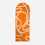 Tapis de sol pour le fitness le yoga et le pilates de la marque hercule studio modèle archy couleur imprimé bari orange pop packshot déplié