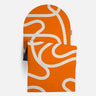 Tapis de sol pour le fitness le yoga et le pilates de la marque hercule studio modèle archy couleur imprimé bari orange pop packshot semi déplié