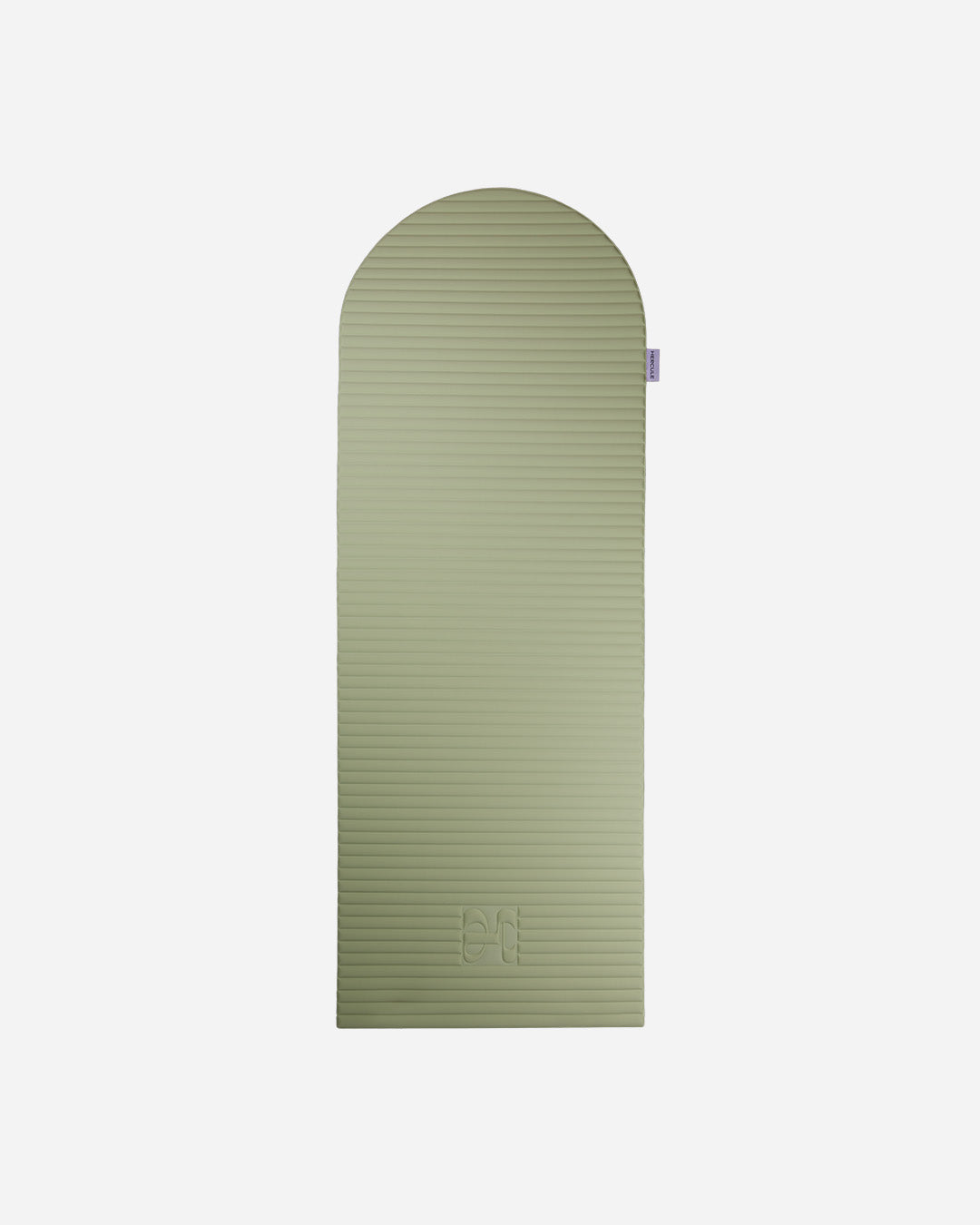 Tapis de sol pour fitness yoga et pilates de la marque hercule studio modèle archy couleur pistache packshot déplié