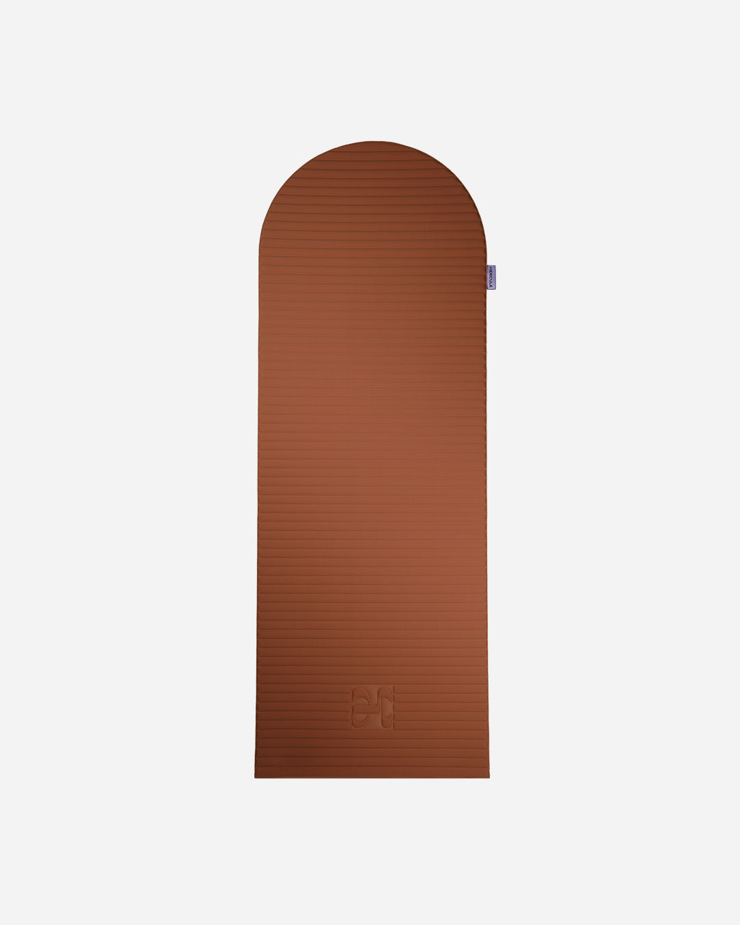 Tapis de sol pour le fitness le yoga et le pilates de la marque hercule studio modèle archy couleur terre cuite packshot déplié