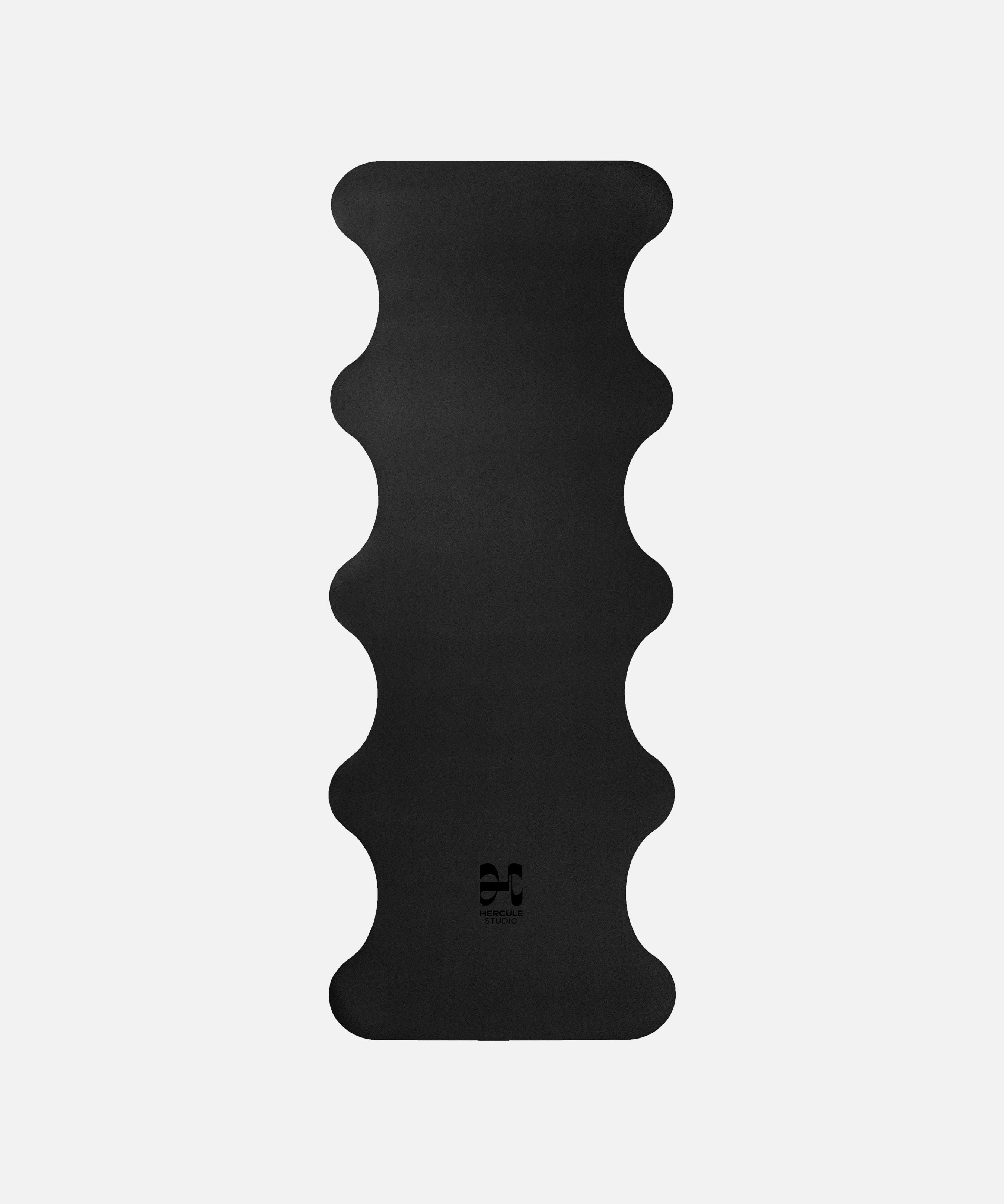 Tapis de yoga Outrenoir Hercule Studio noir déplié, caoutchouc naturel sans PVC, grip intense pour sessions vinyasa et hatha