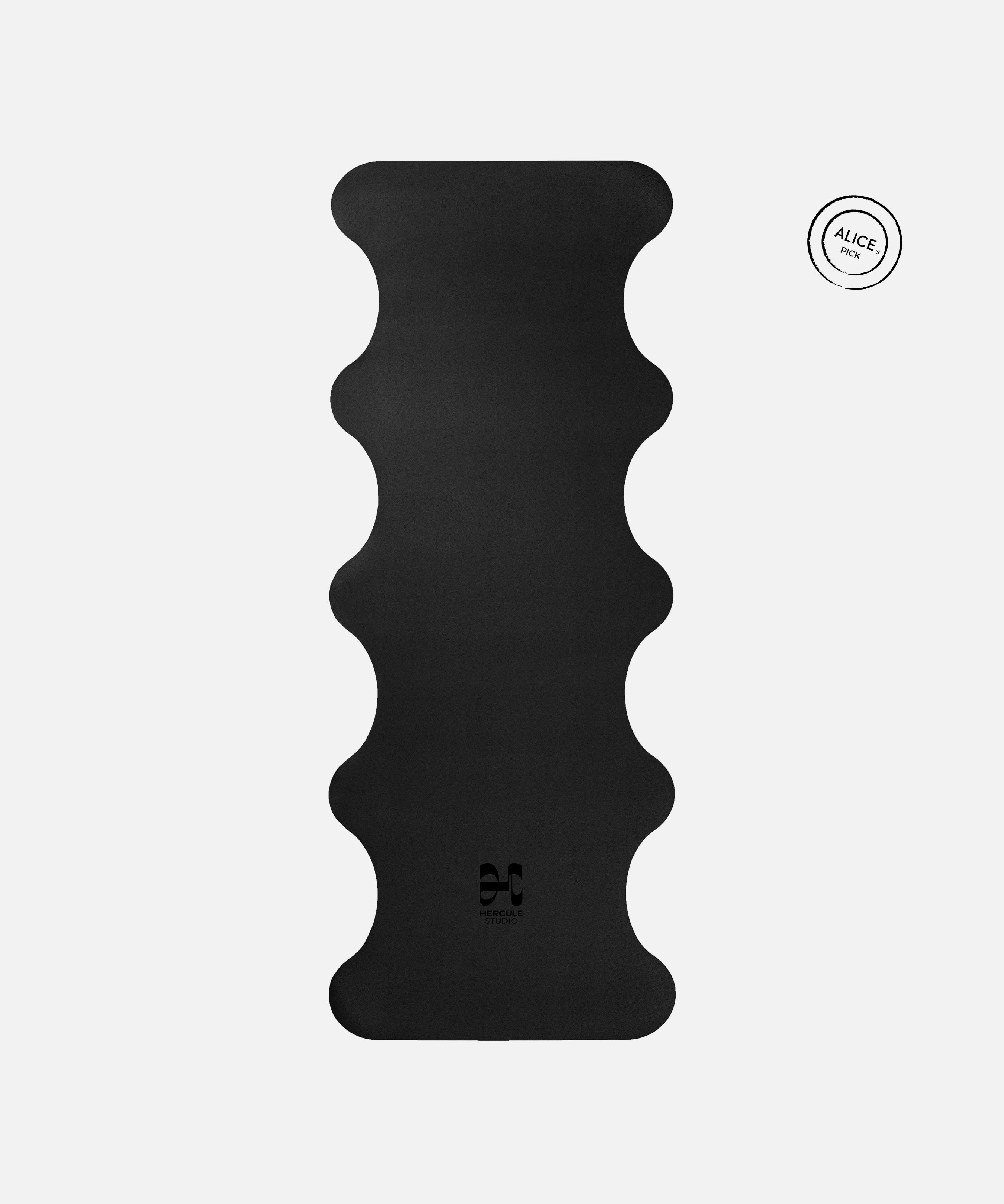Tapis de yoga Outrenoir Hercule Studio noir déplié, caoutchouc naturel sans PVC, grip intense pour sessions vinyasa et hatha