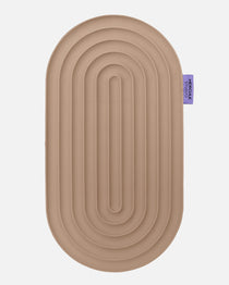 Hercule Studio Galé comfort pad – beige (Dune) portable 3-in-1 mini mat – support for sensitive areas: knees, elbows, glutes, Pilates Reformer compatible, durable design made in France, unrolled view