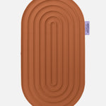 Hercule Studio Galé mini mat – terracotta ergonomic 3-in-1 pad – support for sensitive areas such as knees, elbows, glutes, Pilates Reformer compatible, durable design, unrolled view
