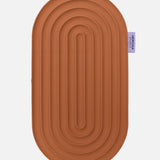 Hercule Studio Galé mini mat – terracotta ergonomic 3-in-1 pad – support for sensitive areas such as knees, elbows, glutes, Pilates Reformer compatible, durable design, unrolled view