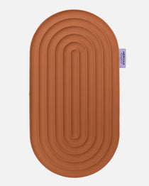 Hercule Studio Galé mini mat – terracotta ergonomic 3-in-1 pad – support for sensitive areas such as knees, elbows, glutes, Pilates Reformer compatible, durable design, unrolled view