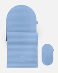 Hercule Studio blue jean comfort bundle with the design Archy sport mat and the Galé comfort pad for knees, elbows and glutes, ideal for Pilates and Reformer, Made in France craftsmanship, product packshot