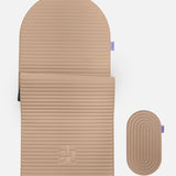 Hercule Studio Dune beige comfort wellness bundle including the ergonomic Archy mat and the Galé 3-in-1 mini mat, support and stability for yoga, Pilates and stretching, Made in France packshot